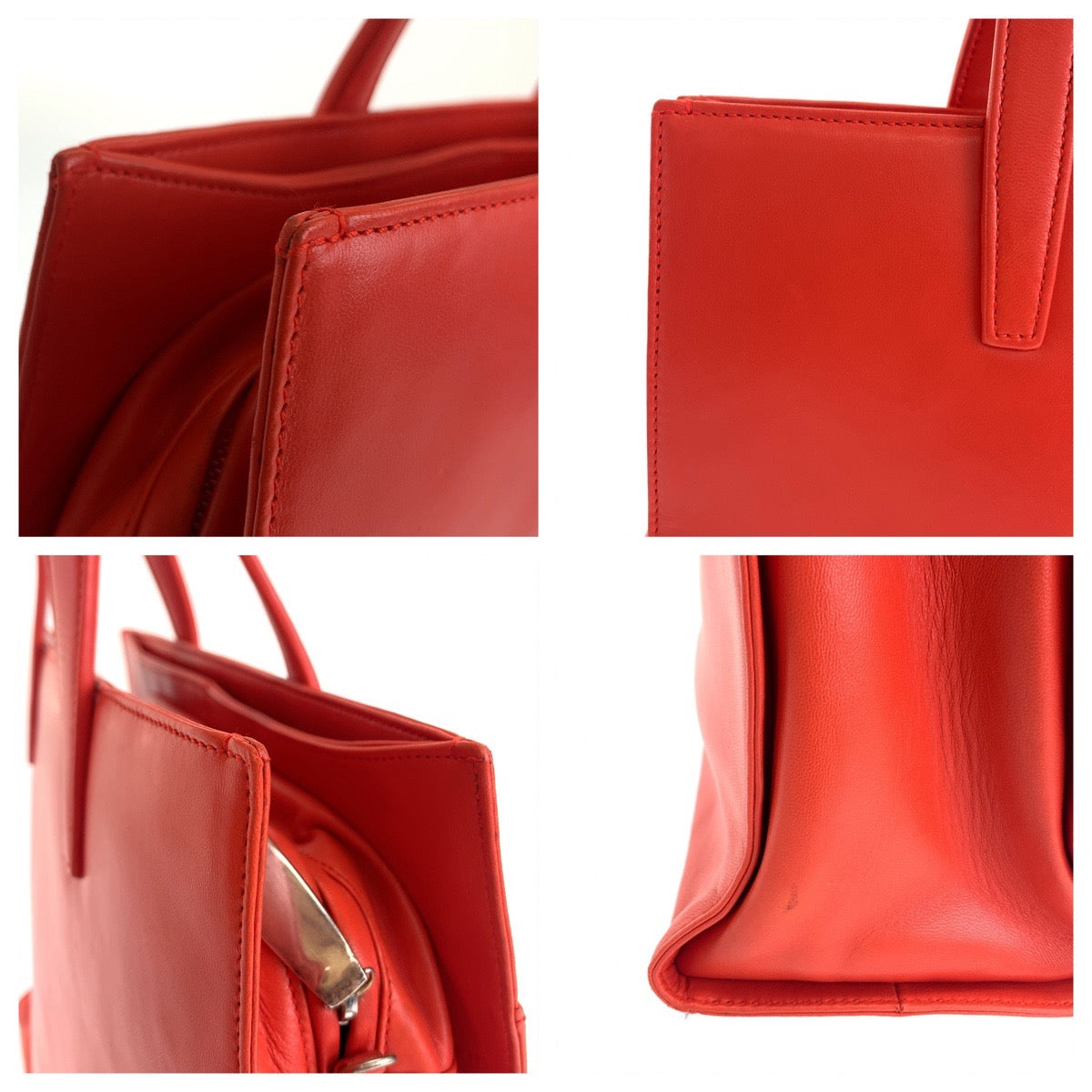 Loewe Anagram Nappa Red Leather Tote Bag in Great Condition