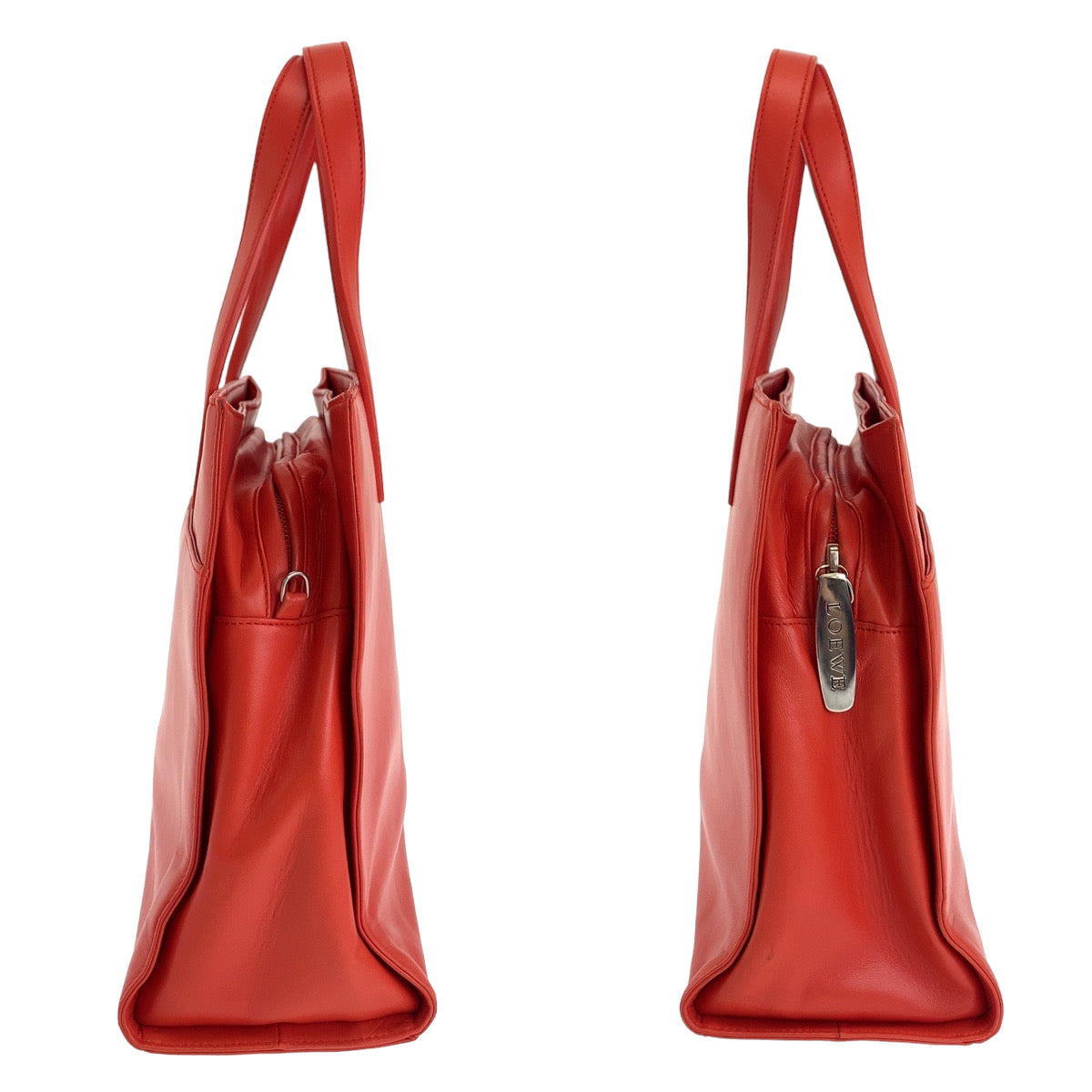 Loewe Anagram Nappa Red Leather Tote Bag in Great Condition