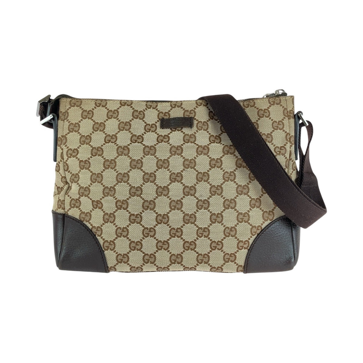 Gucci GG Canvas Leather Shoulder Bag