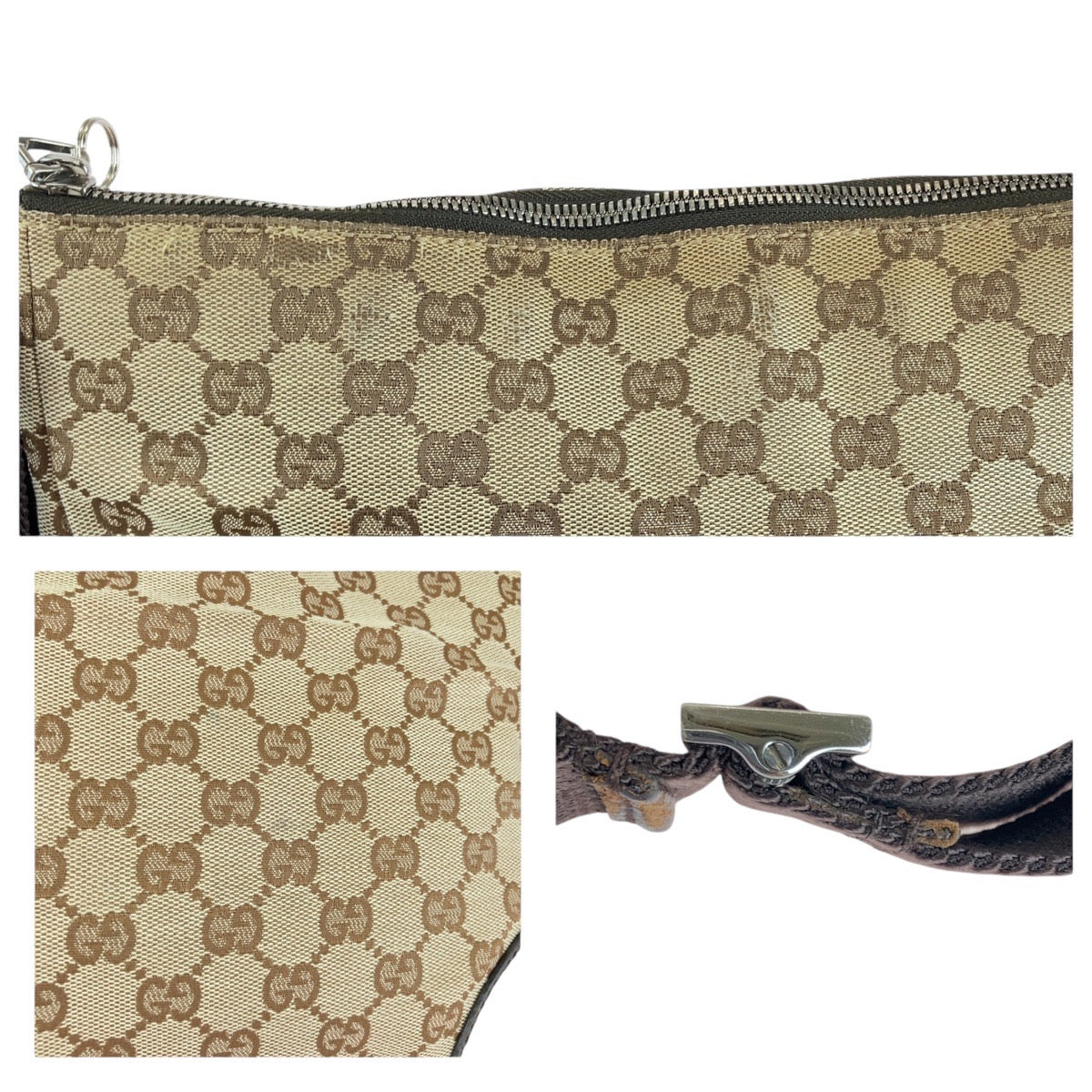 Gucci GG Canvas Leather Shoulder Bag