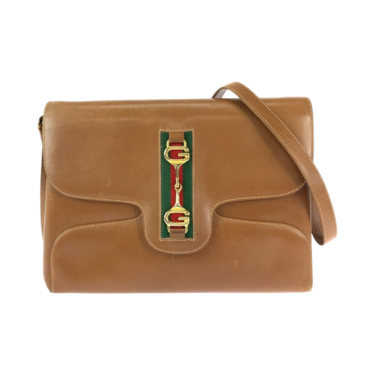 Gucci Vintage Leather Shoulder Bag 408409