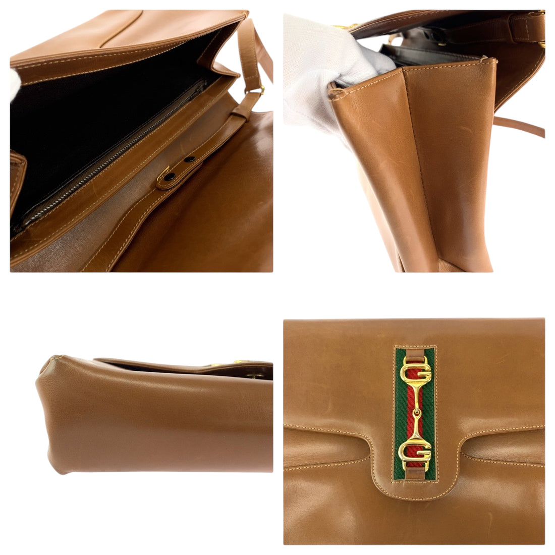 Gucci Vintage Leather Shoulder Bag 408409