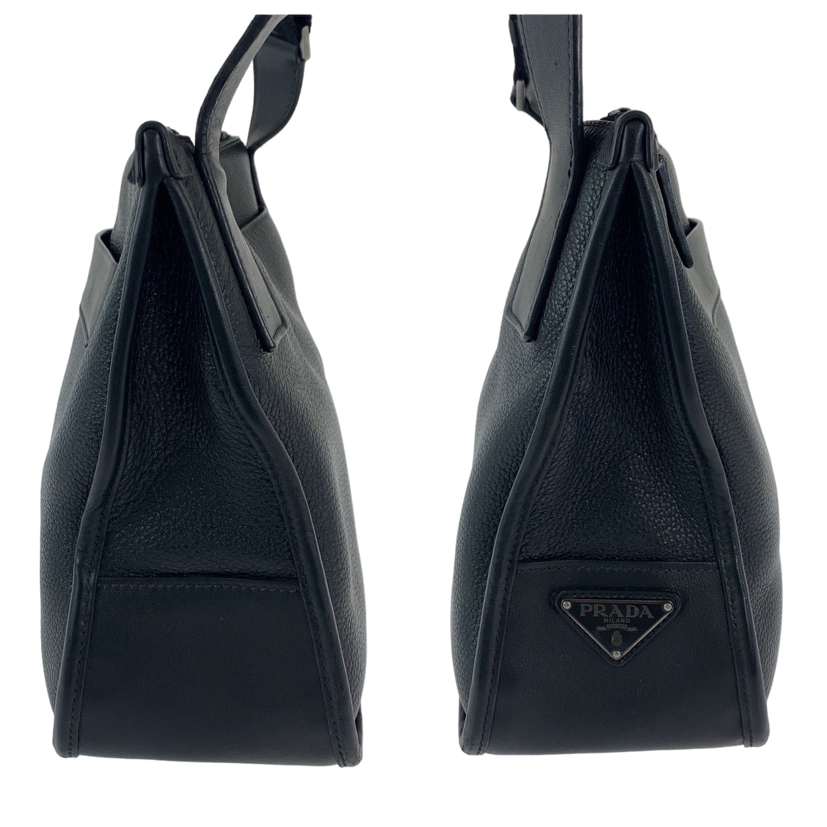 Prada Leather Triangle Logo Crossbody Bag