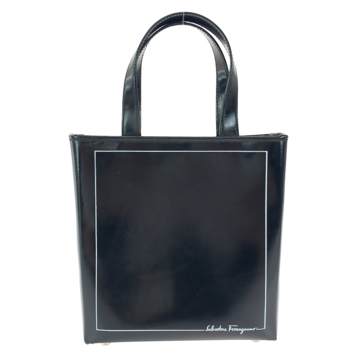 Salvatore Ferragamo Patent Leather Tote Bag in Very Good Condition