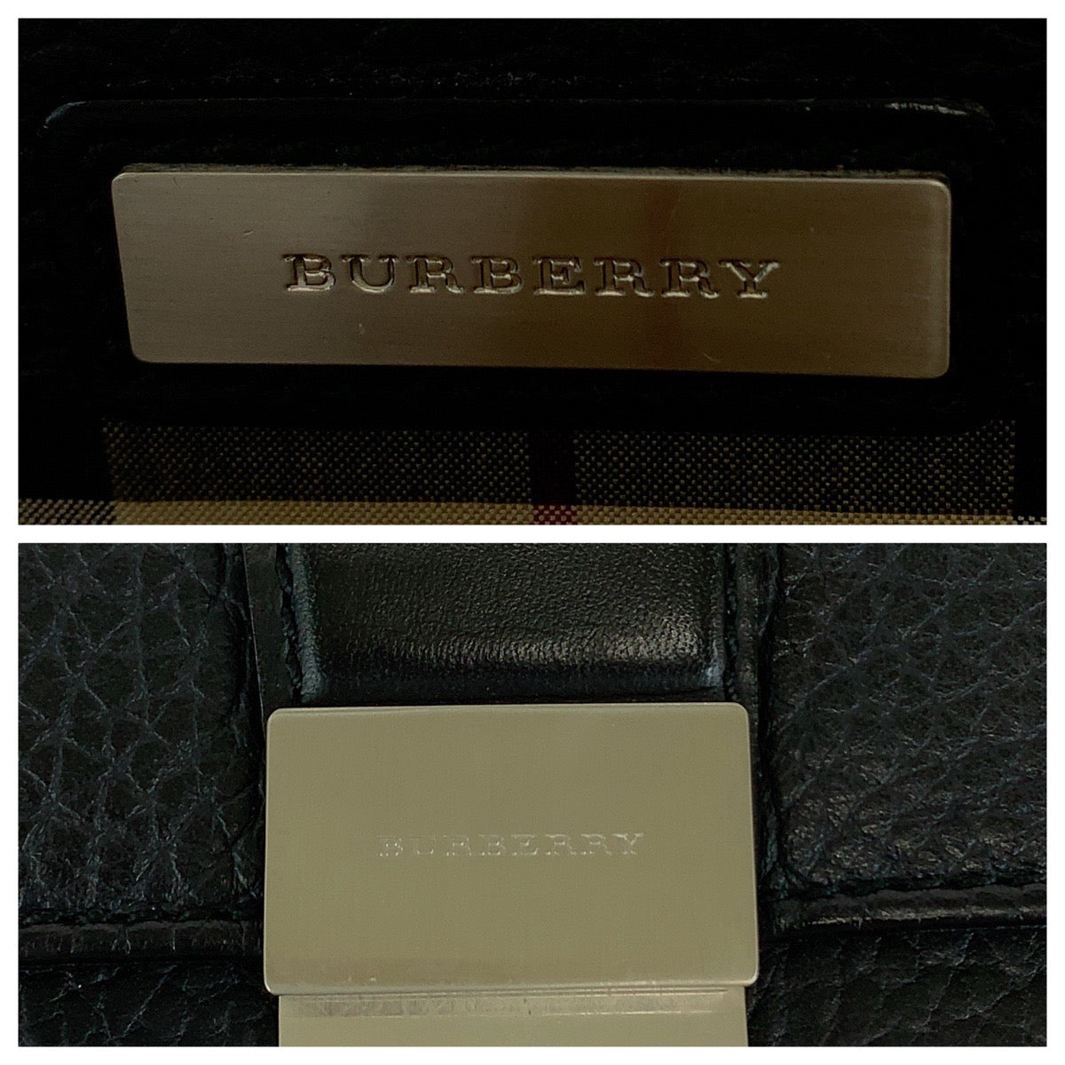 Burberry Leather Clutch Bag 408418 in Very Good Condition