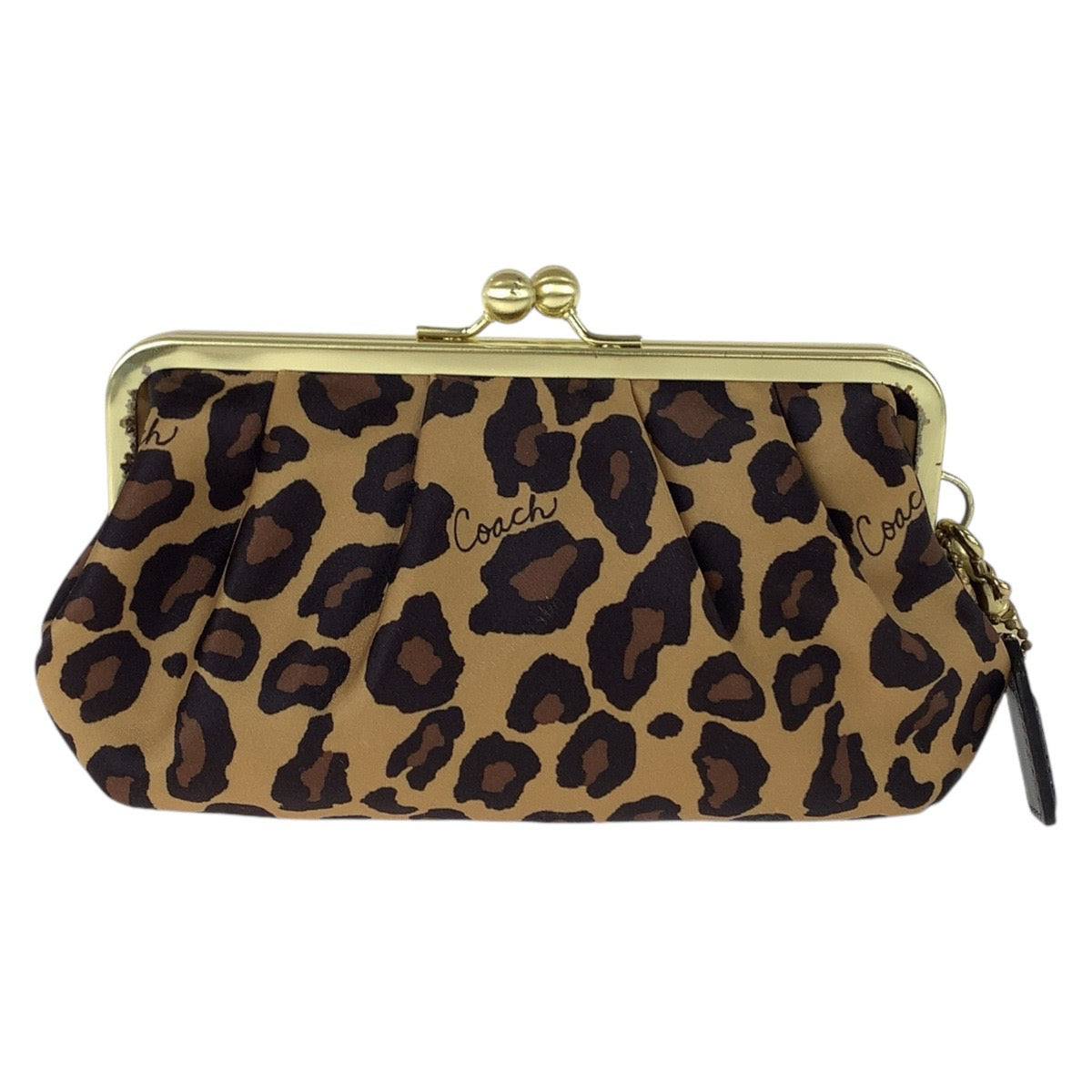 Coach Satin Leopard Print Pouch in Great Condition