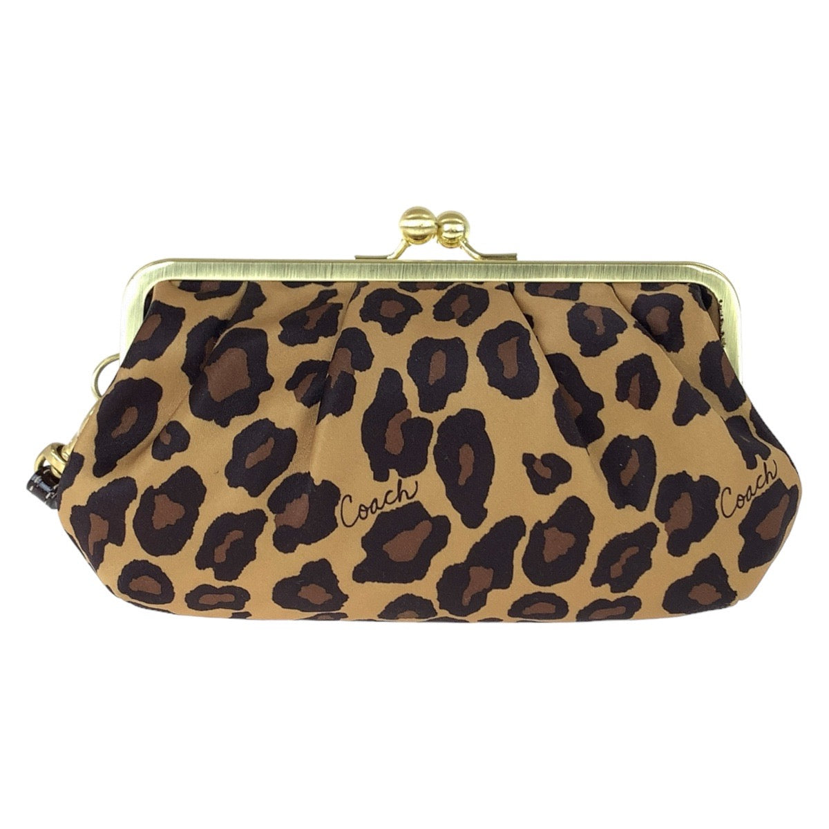 Coach Satin Leopard Print Pouch in Great Condition