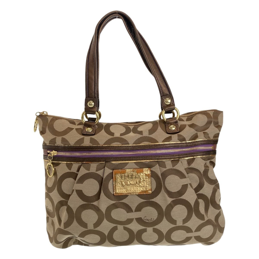 Coach Op Art Canvas Tote Bag 408430