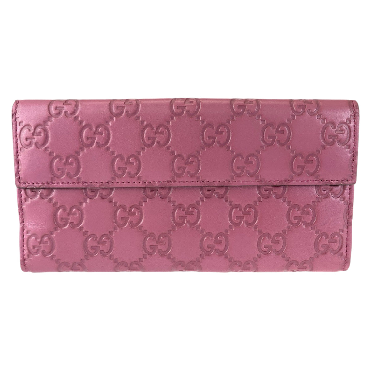 Gucci Leather Shima GG Heart Long Wallet 203550 in Very Good Condition