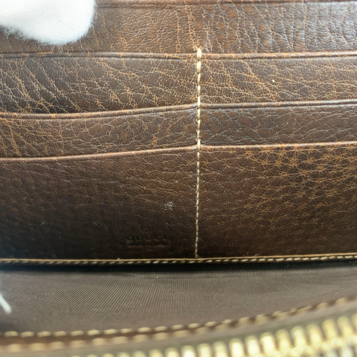 Gucci Bamboo Leather Long Wallet 408465 in Very Good Condition