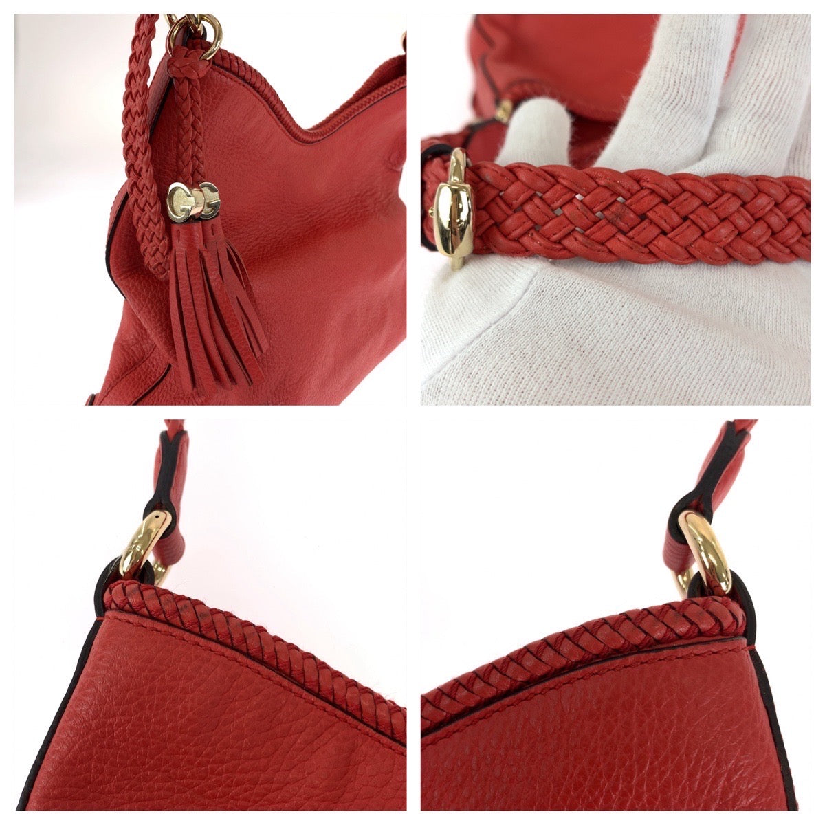 Gucci Leather Hobo Fringe Shoulder Bag