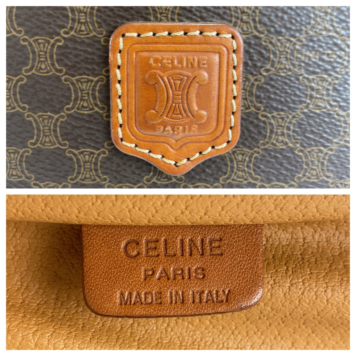 Celine Macadam PVC Leather Vanity Handbag