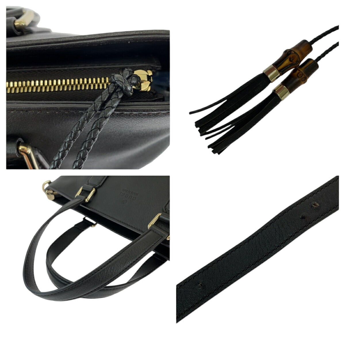 Gucci Bamboo Tassel Leather Handbag