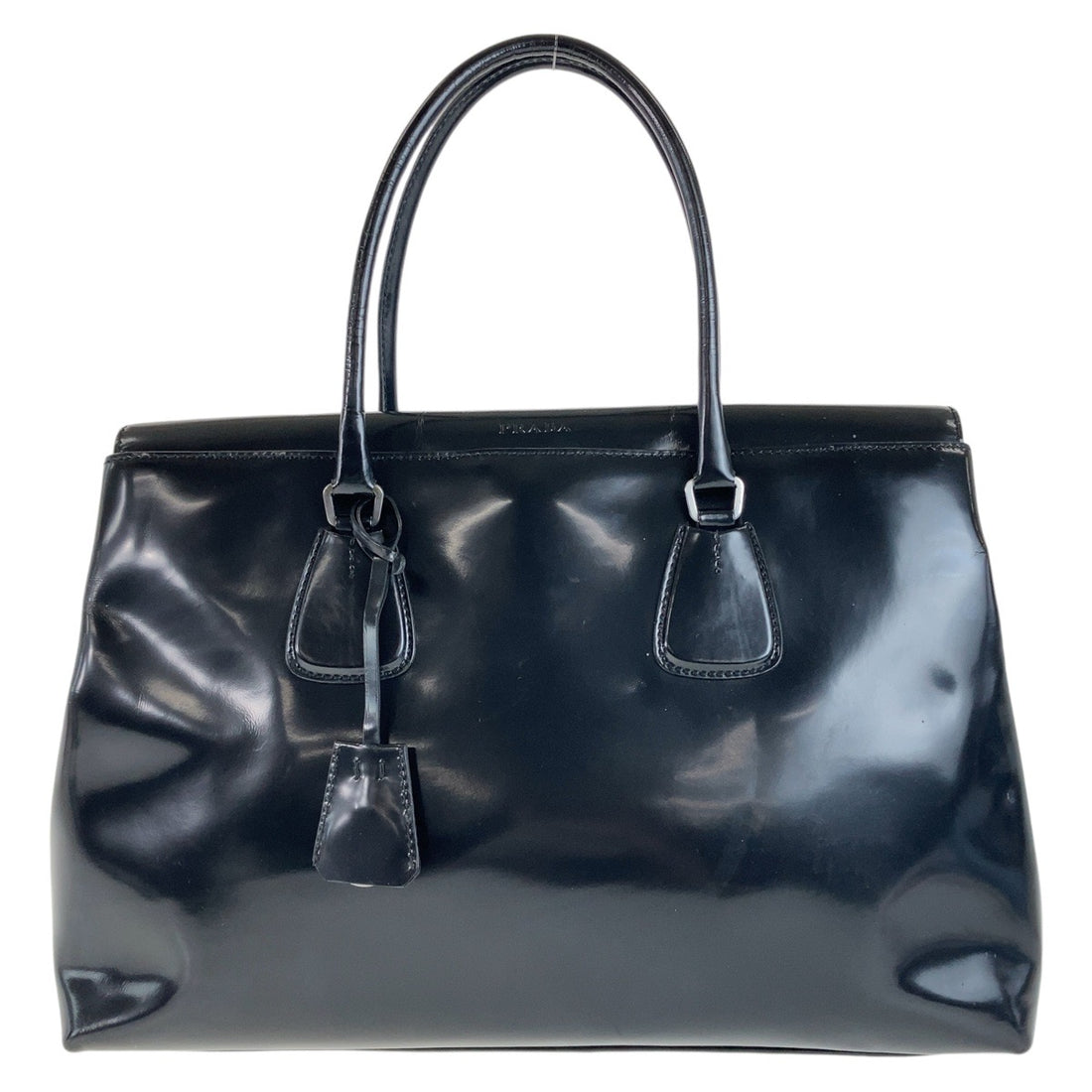 Prada Patent Leather Tote Bag Black