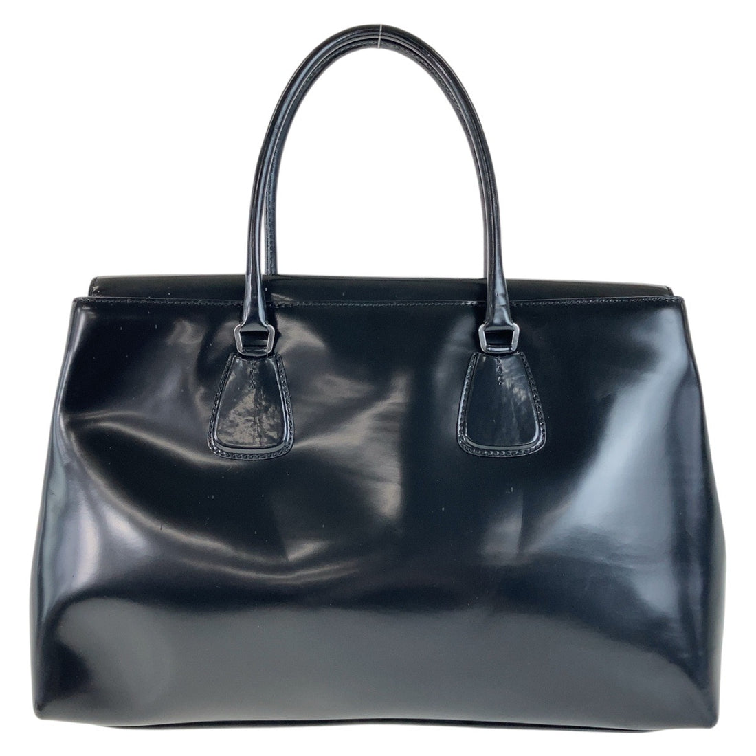 Prada Patent Leather Tote Bag Black