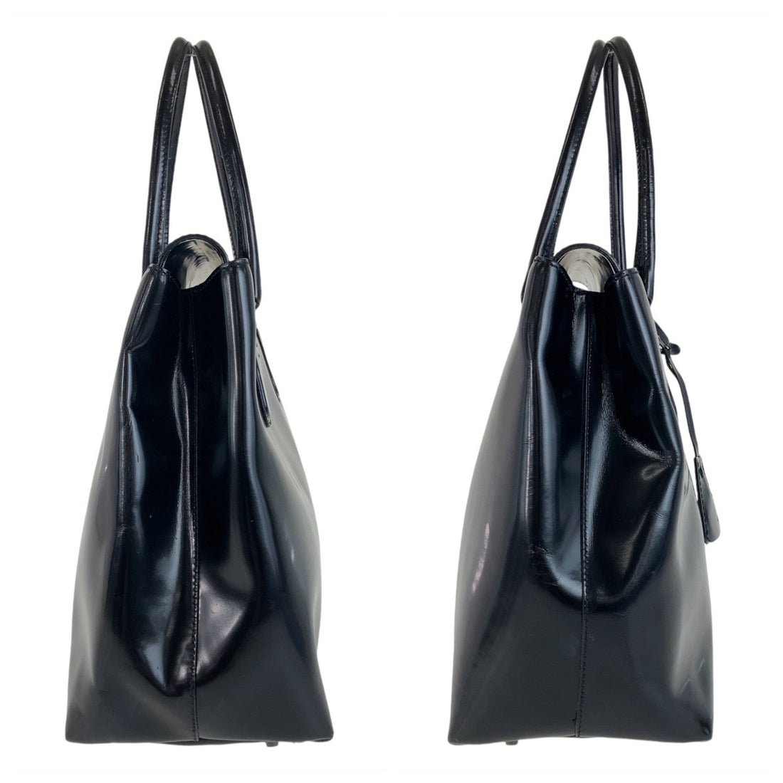 Prada Patent Leather Tote Bag Black