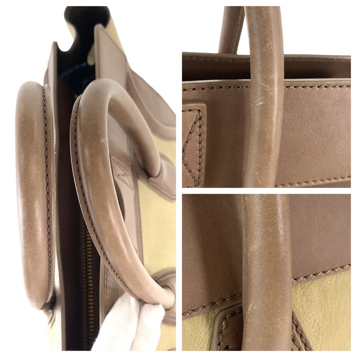 Celine Luggage Mini Shopper Leather Tote