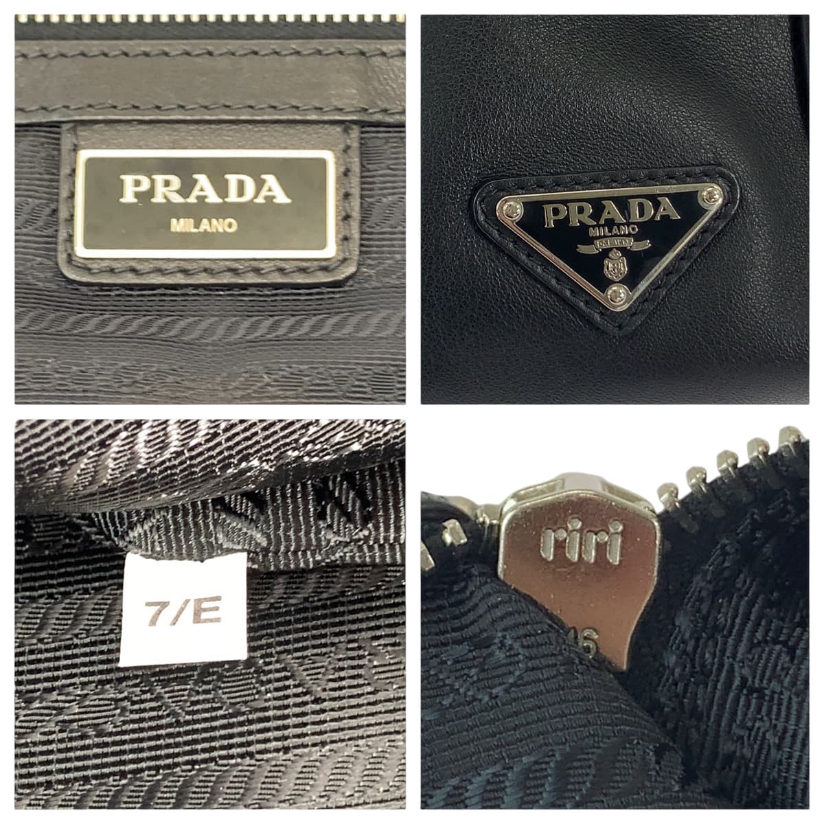 Prada Leather Briefcase Triangle Logo in Great Condition