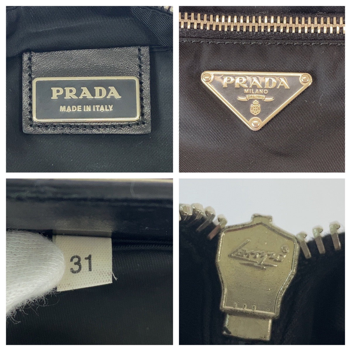 Prada Nylon Tessuto Triangle Logo Plate Crossbody Bag B10140 in Great Condition