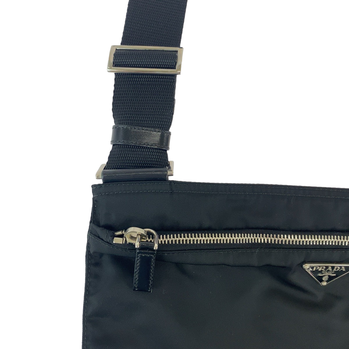 Prada Nylon Tessuto Triangle Logo Crossbody Bag