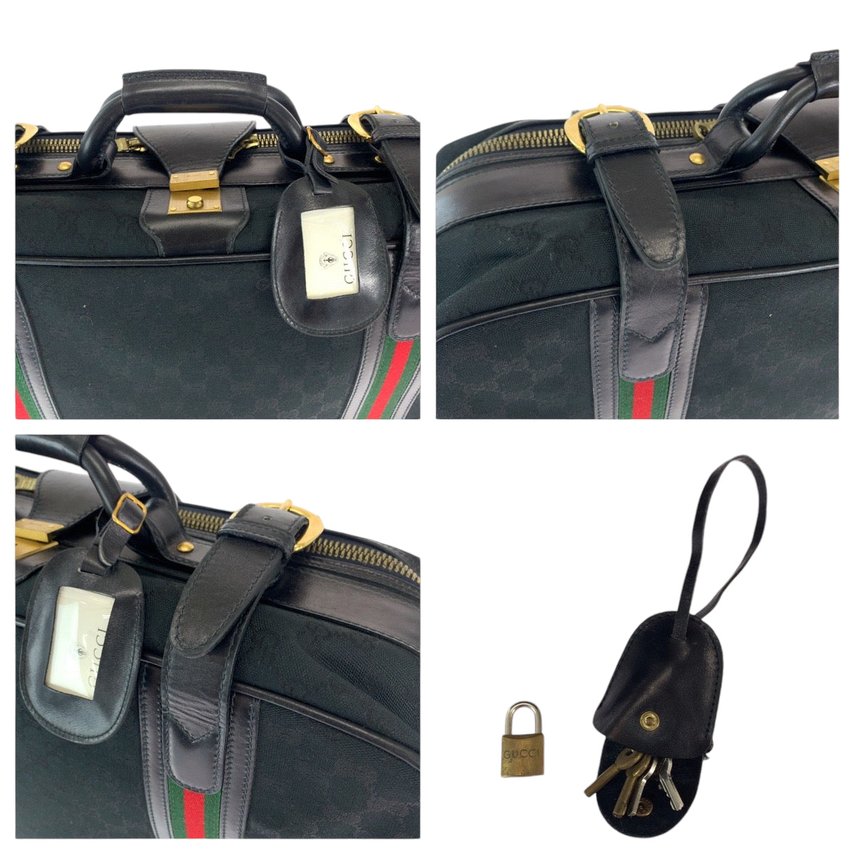 Gucci Vintage GG Canvas Boston Bag