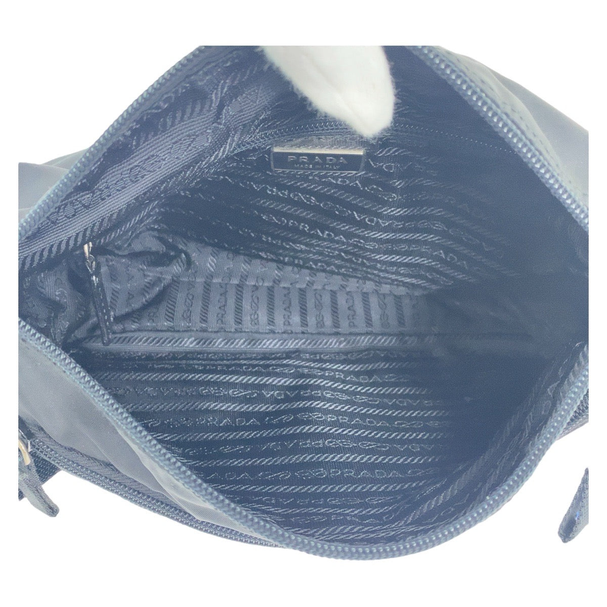 Prada Nylon Tessuto Logo Plate Shoulder Bag