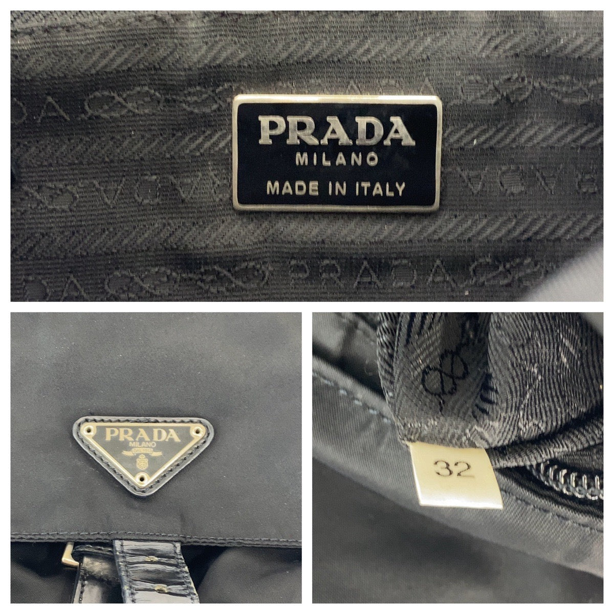 Prada Nylon Tessuto Triangle Logo Plate Shoulder Bag BT8994 in Very Good Condition