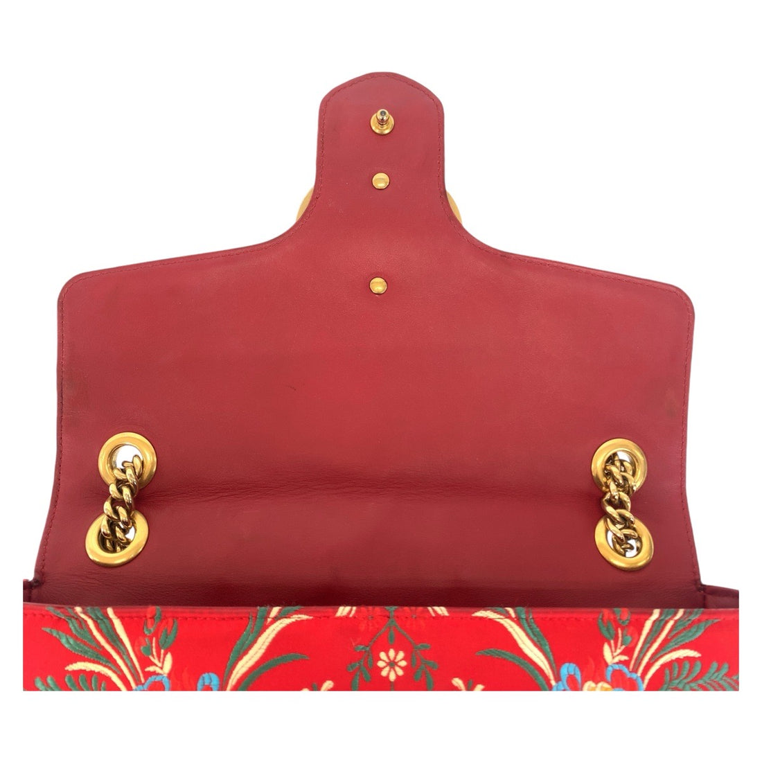 Gucci GG Marmont Red Satin Shoulder Bag