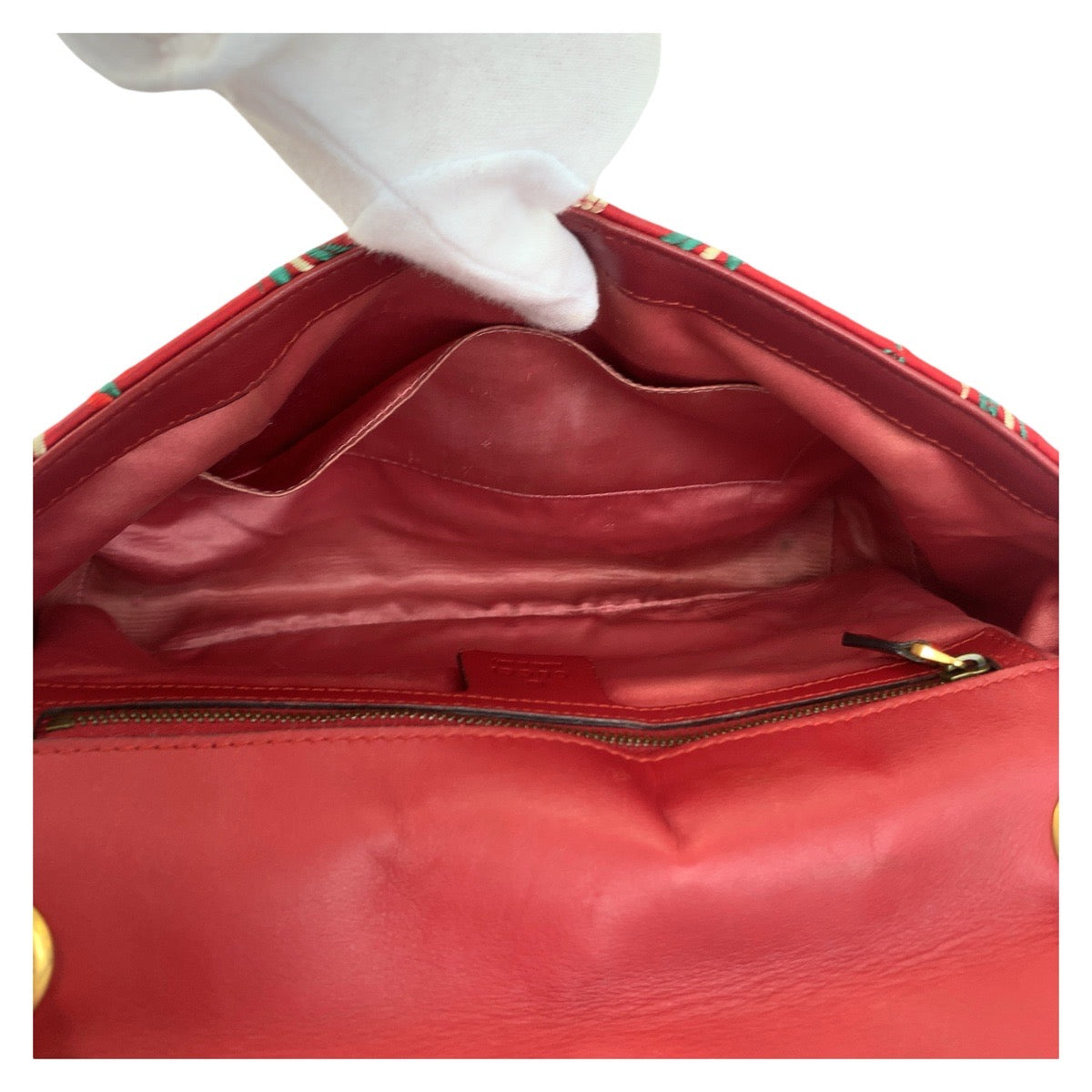 Gucci GG Marmont Red Satin Shoulder Bag 443496 in Very Good Condition