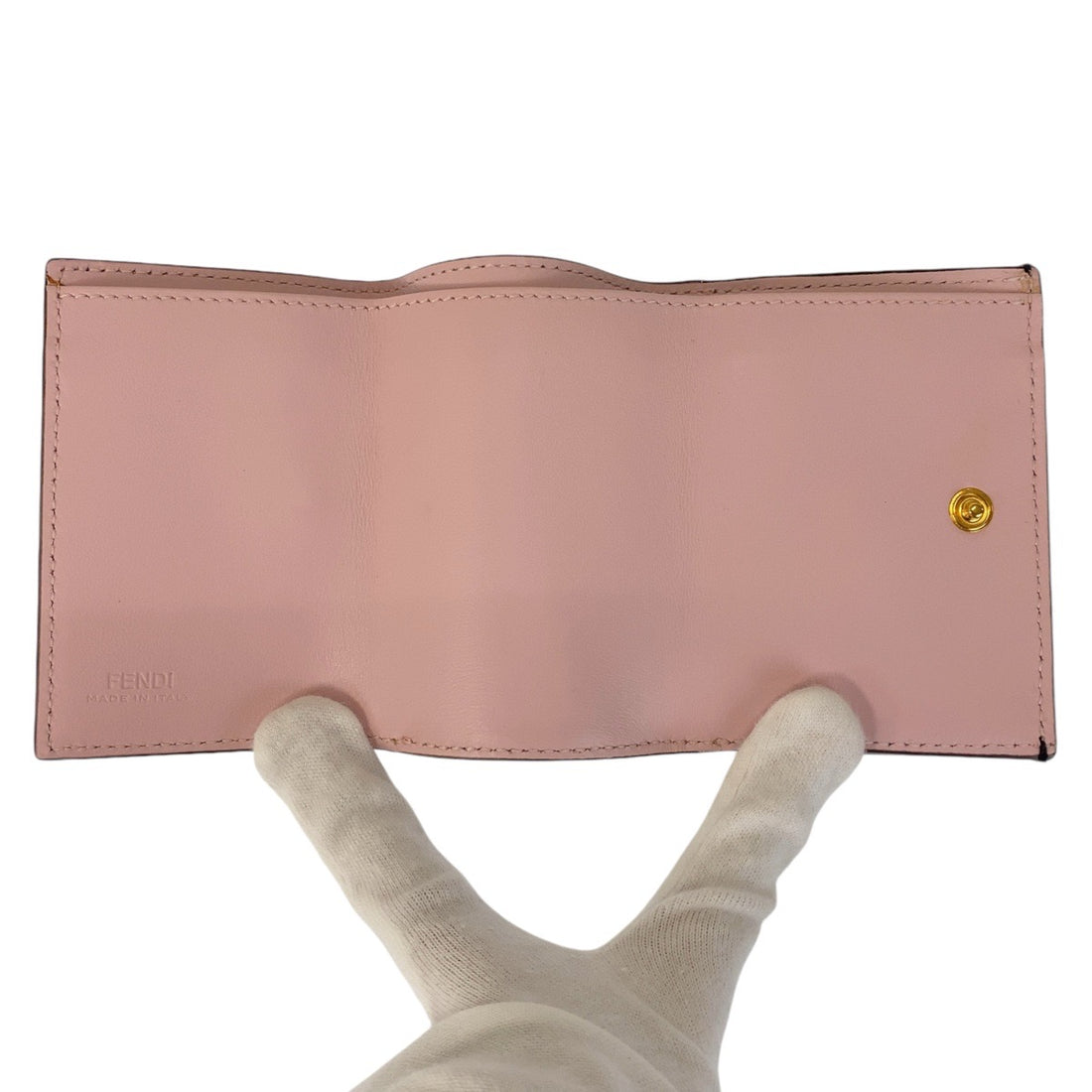 Fendi Zucca Leather Compact Wallet