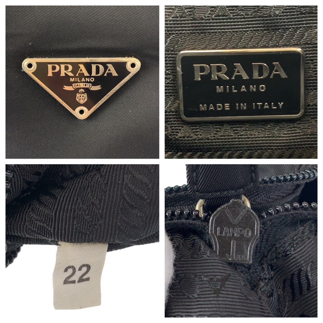 Prada Tessuto Nylon Shoulder Bag Black