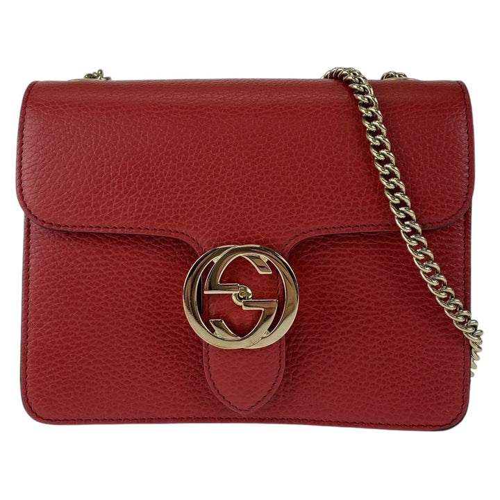 Gucci Leather Interlocking Shoulder Bag