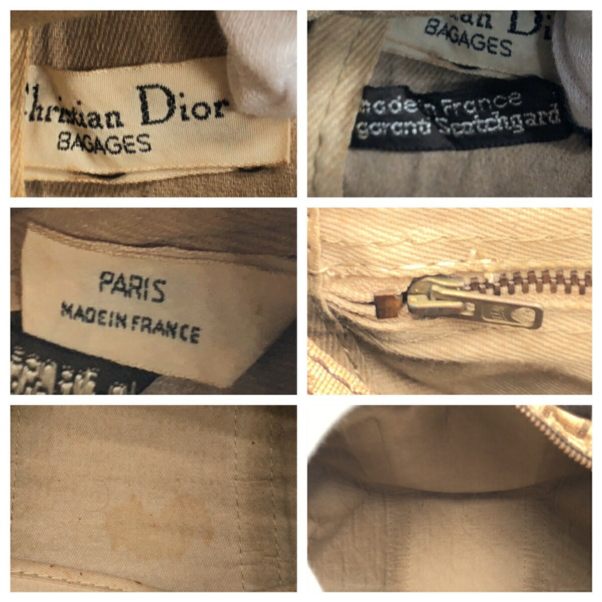 Dior Vintage Trotter Canvas Handbag