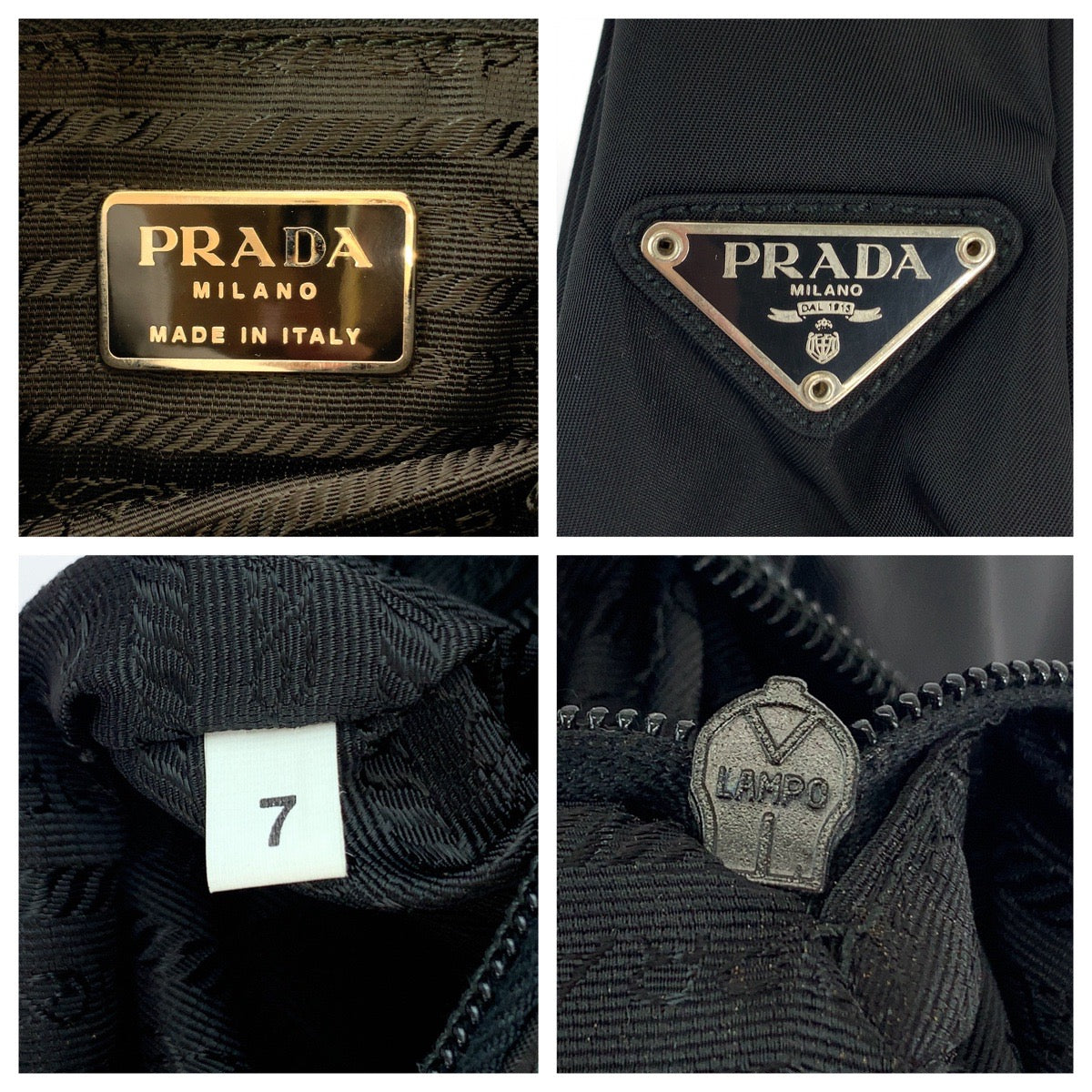 Prada Nylon Tessuto Triangle Logo Plate Shoulder Bag B8500 in Very Good Condition