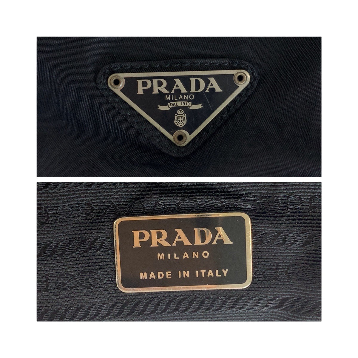 Prada Nylon Tessuto Logo Tote Bag