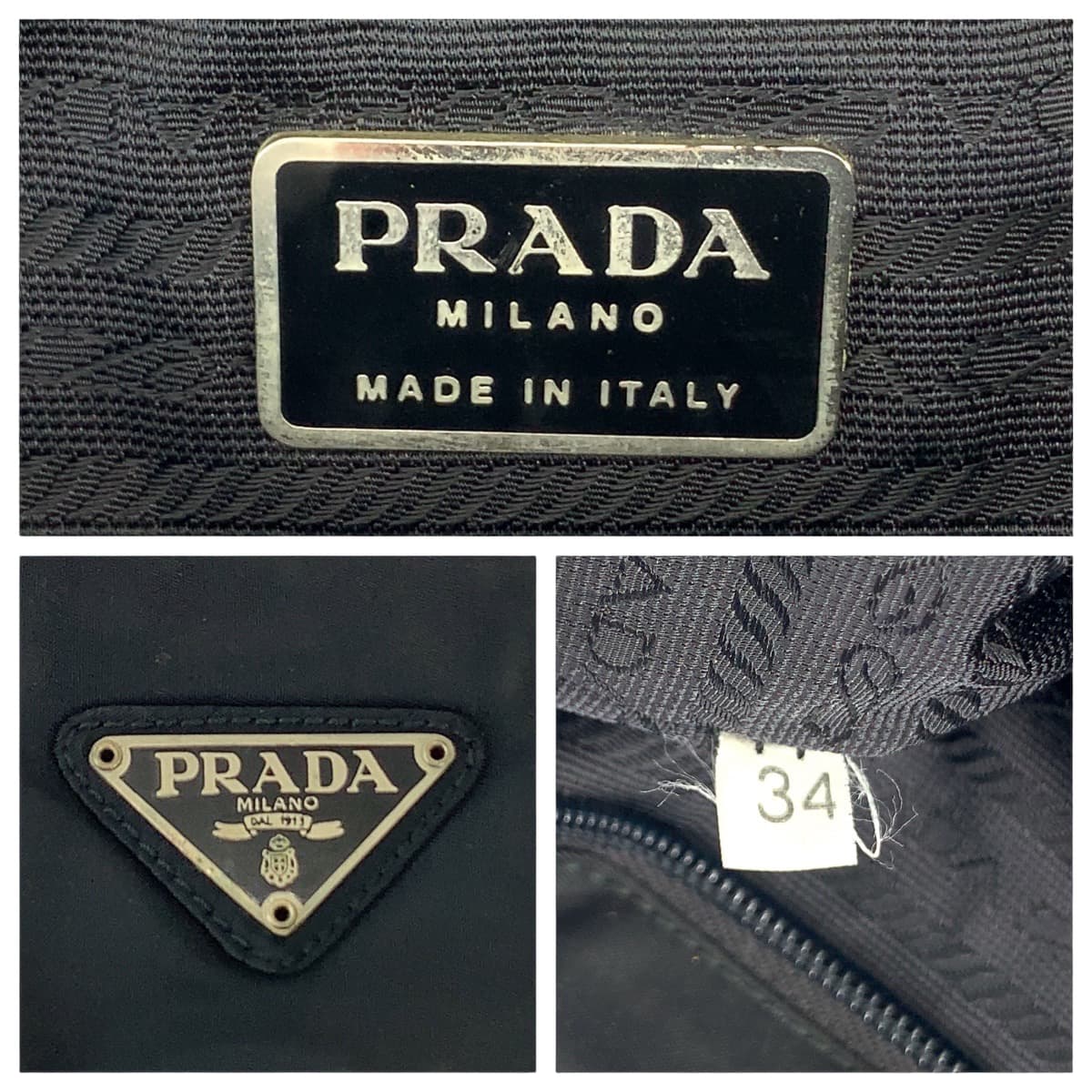 Prada Nylon Tessuto Logo Tote Bag