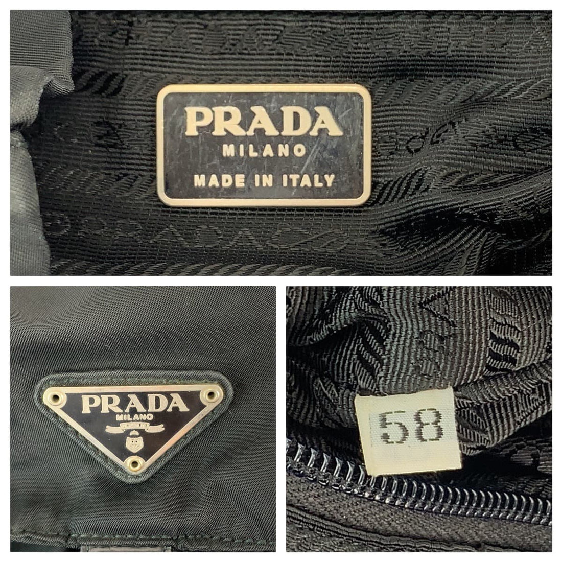 Prada Nylon Tessuto Logo Backpack