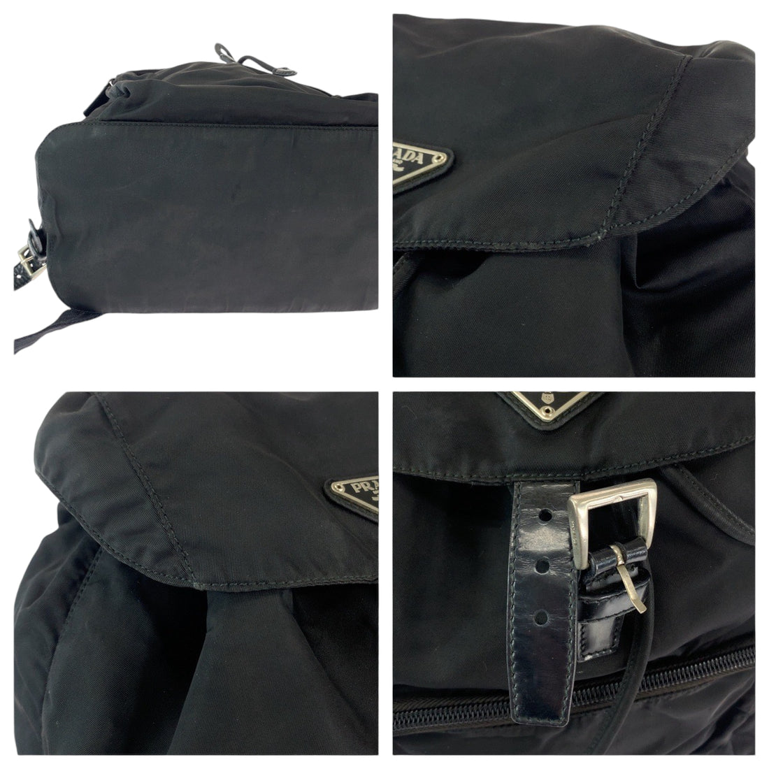 Prada Nylon Tessuto Logo Backpack