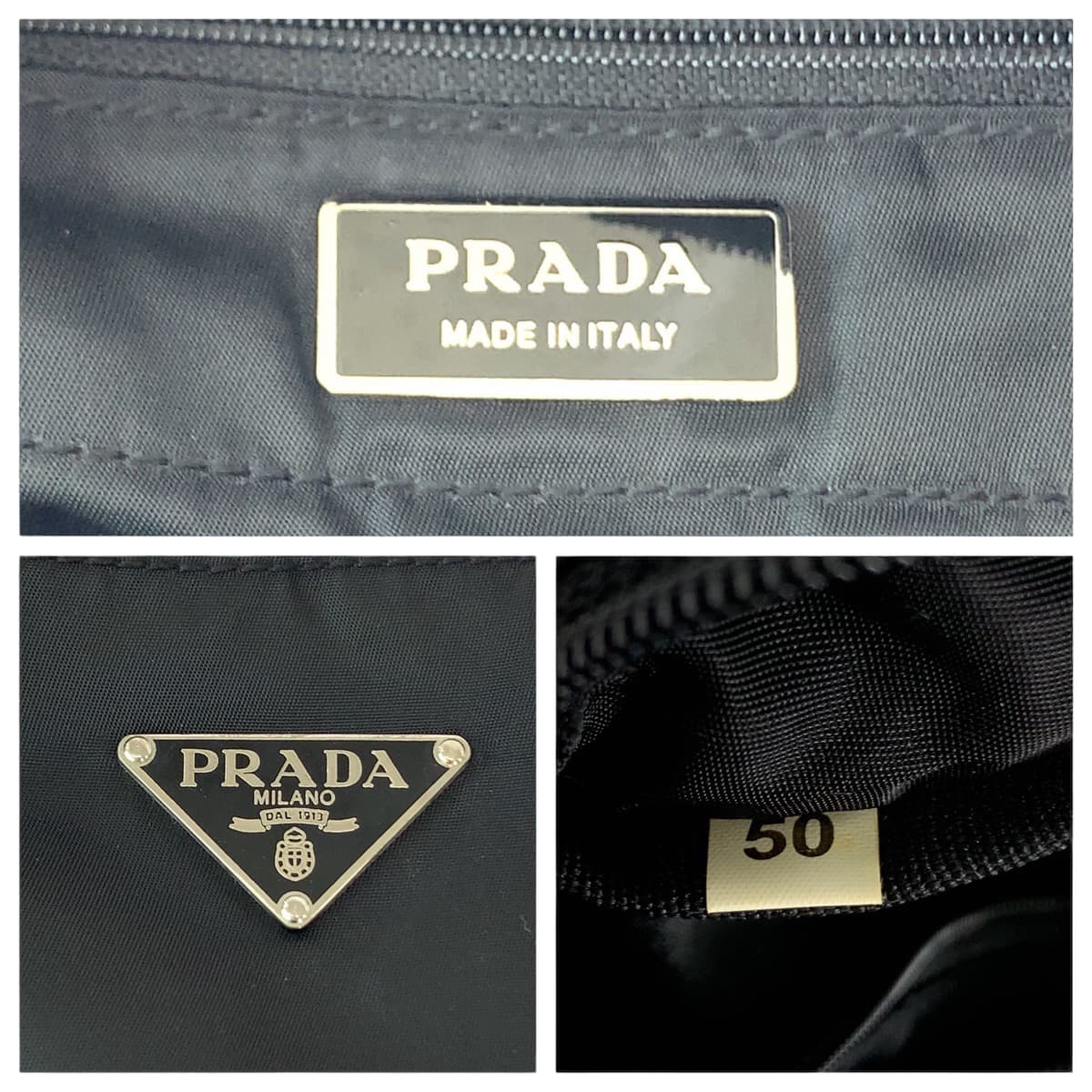 Prada Nylon Tessuto Logo Tote Bag