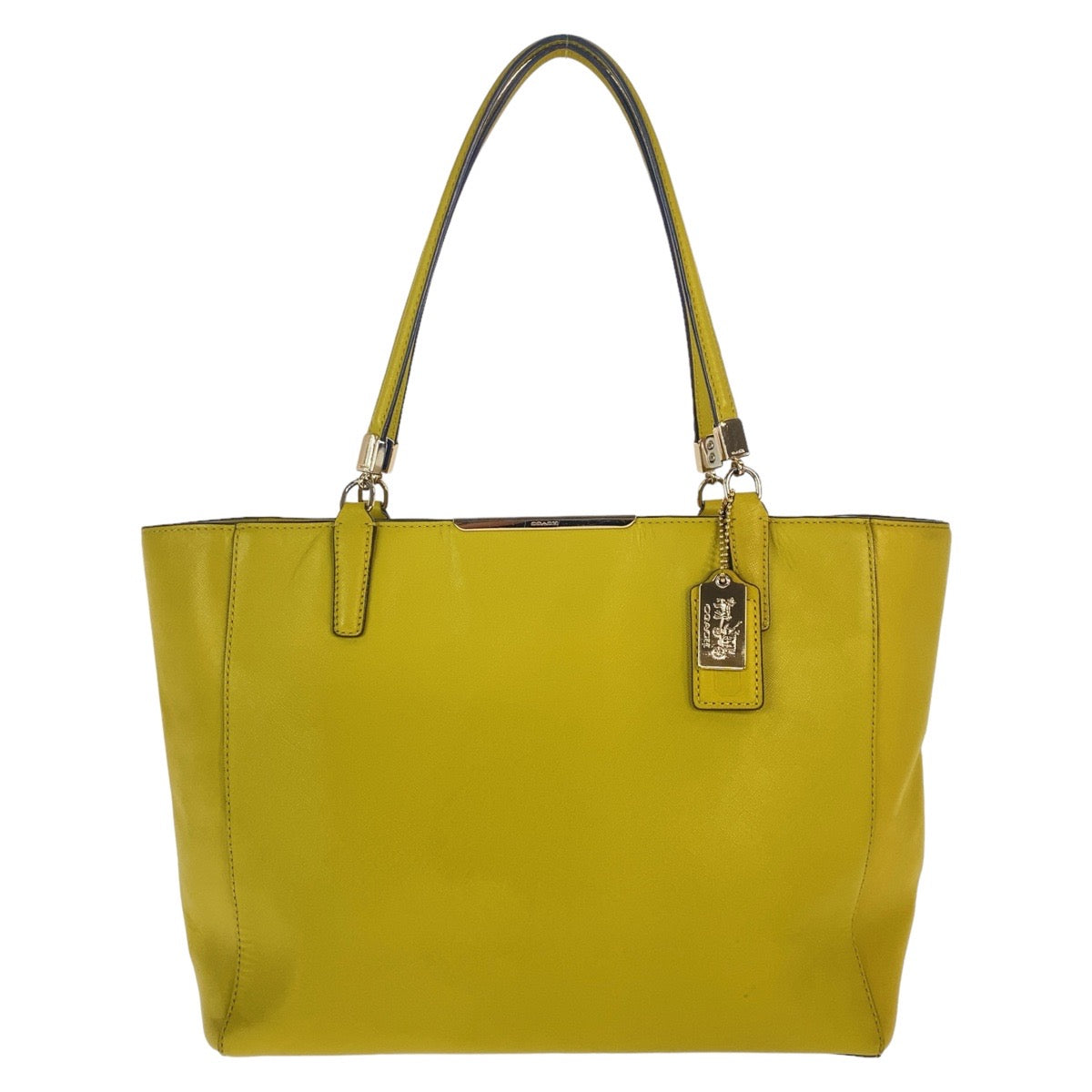 Coach Yellow Leather Tote Shoulder Bag in Very Good Condition