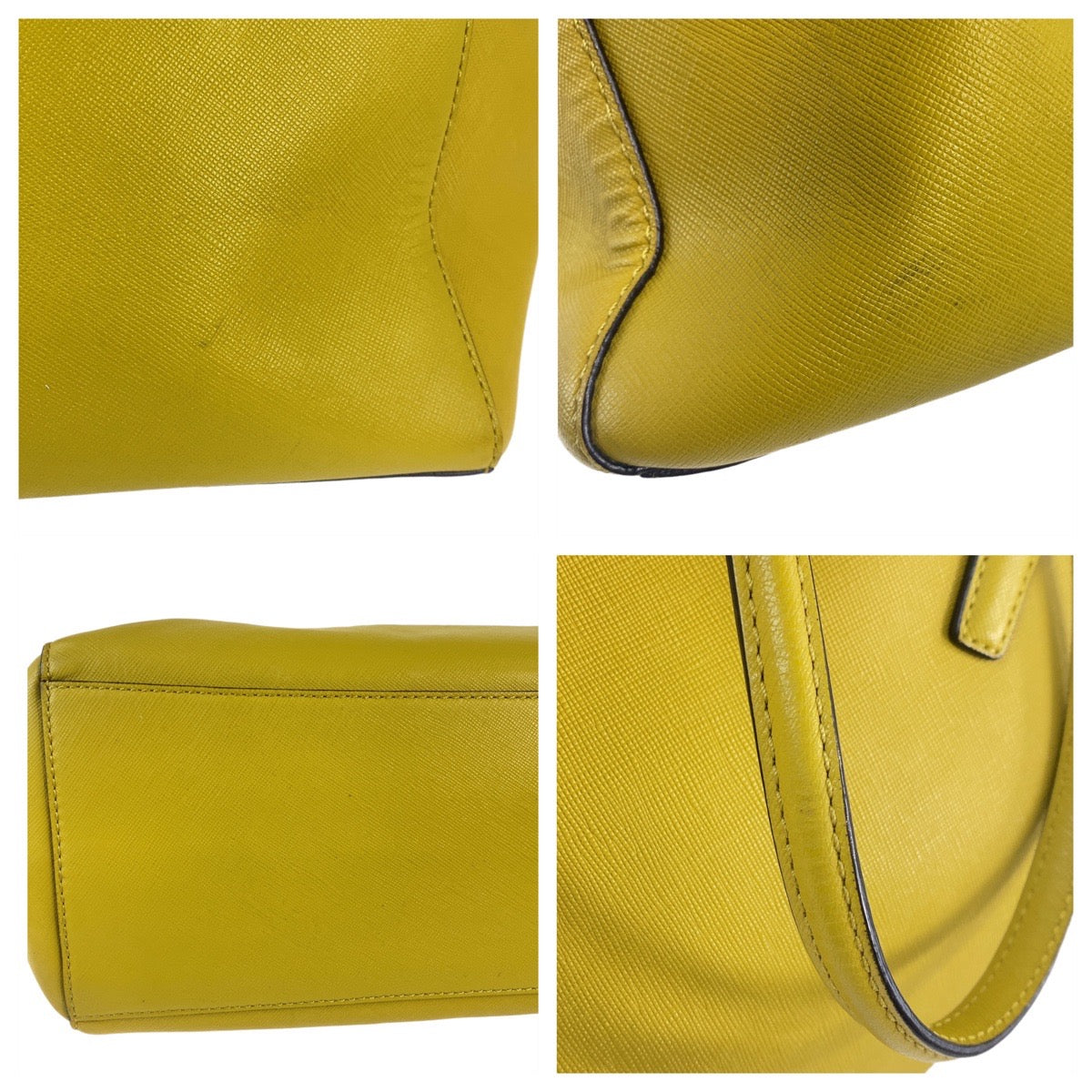 Coach Yellow Leather Tote Shoulder Bag in Very Good Condition