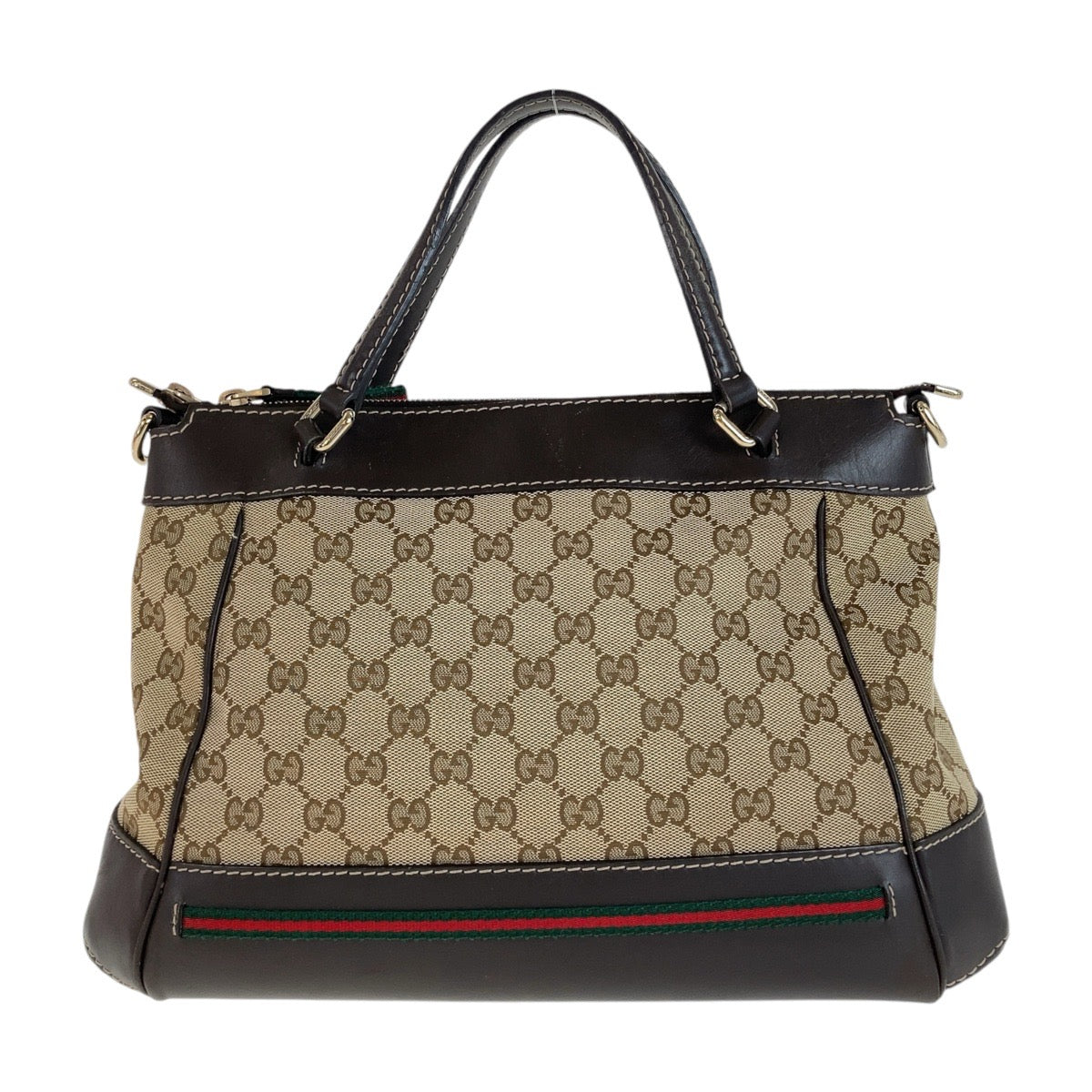 Gucci GG Canvas Leather Princy Tote Bag