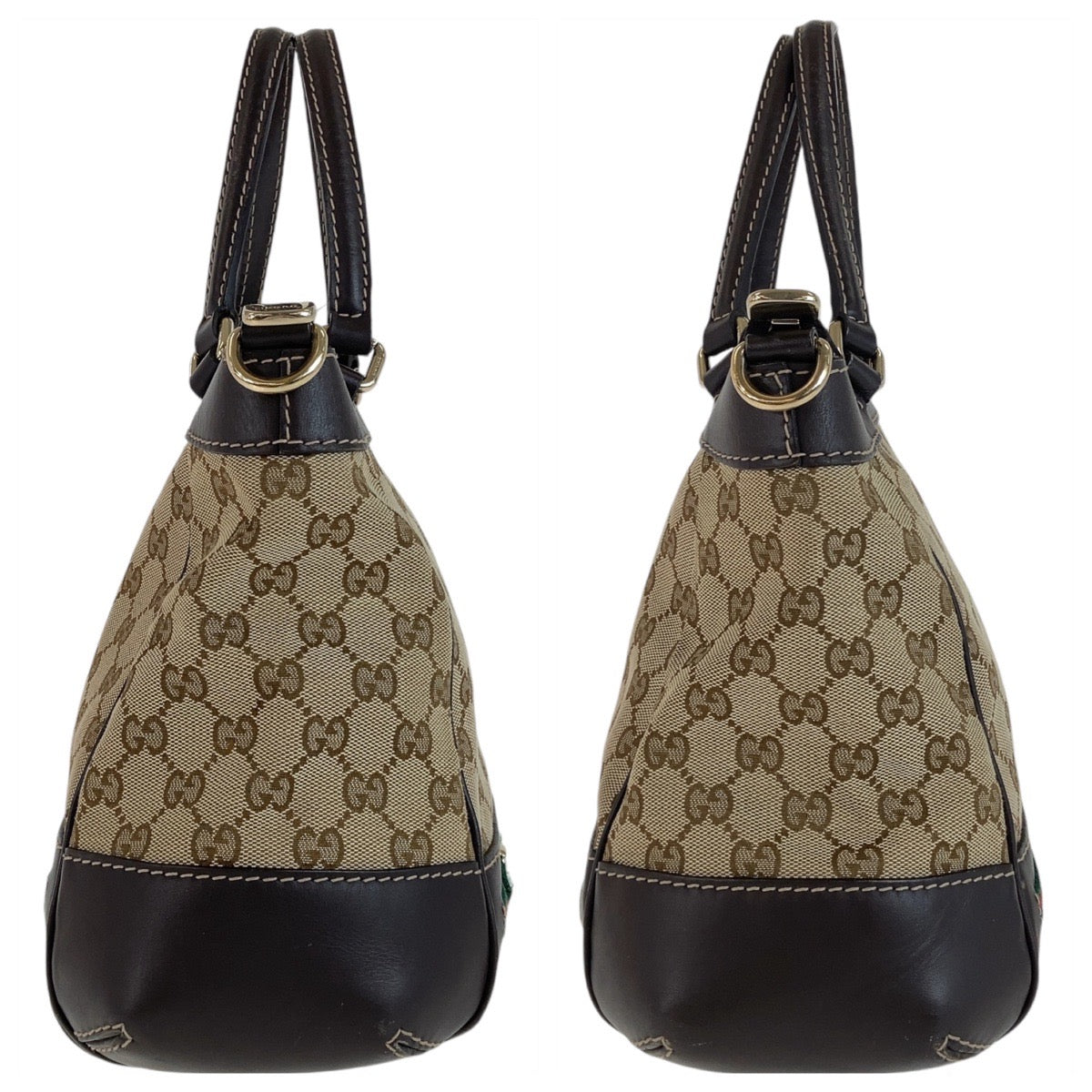 Gucci GG Canvas Leather Princy Tote Bag