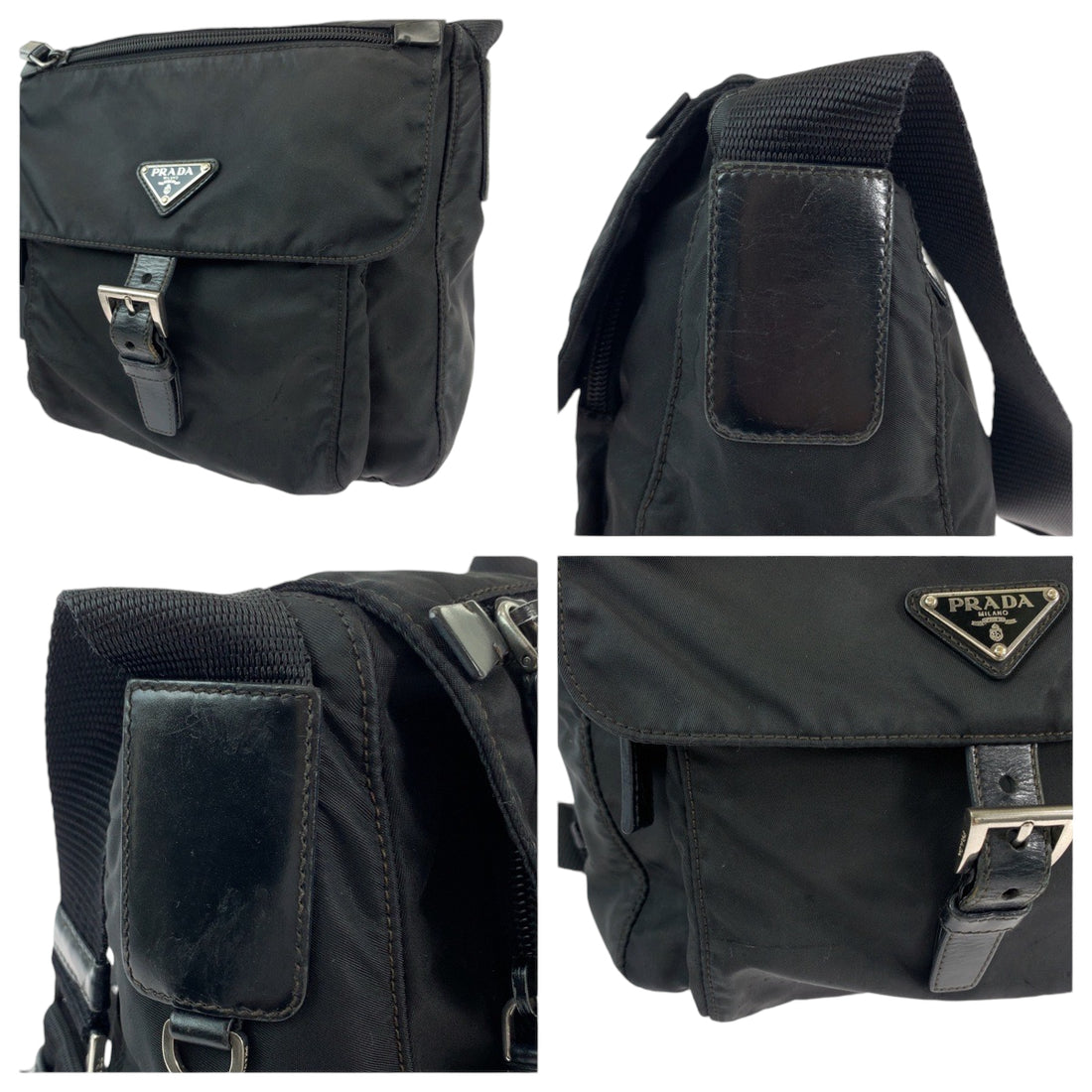 Prada Nylon Tessuto Triangle Logo Crossbody 1BD994