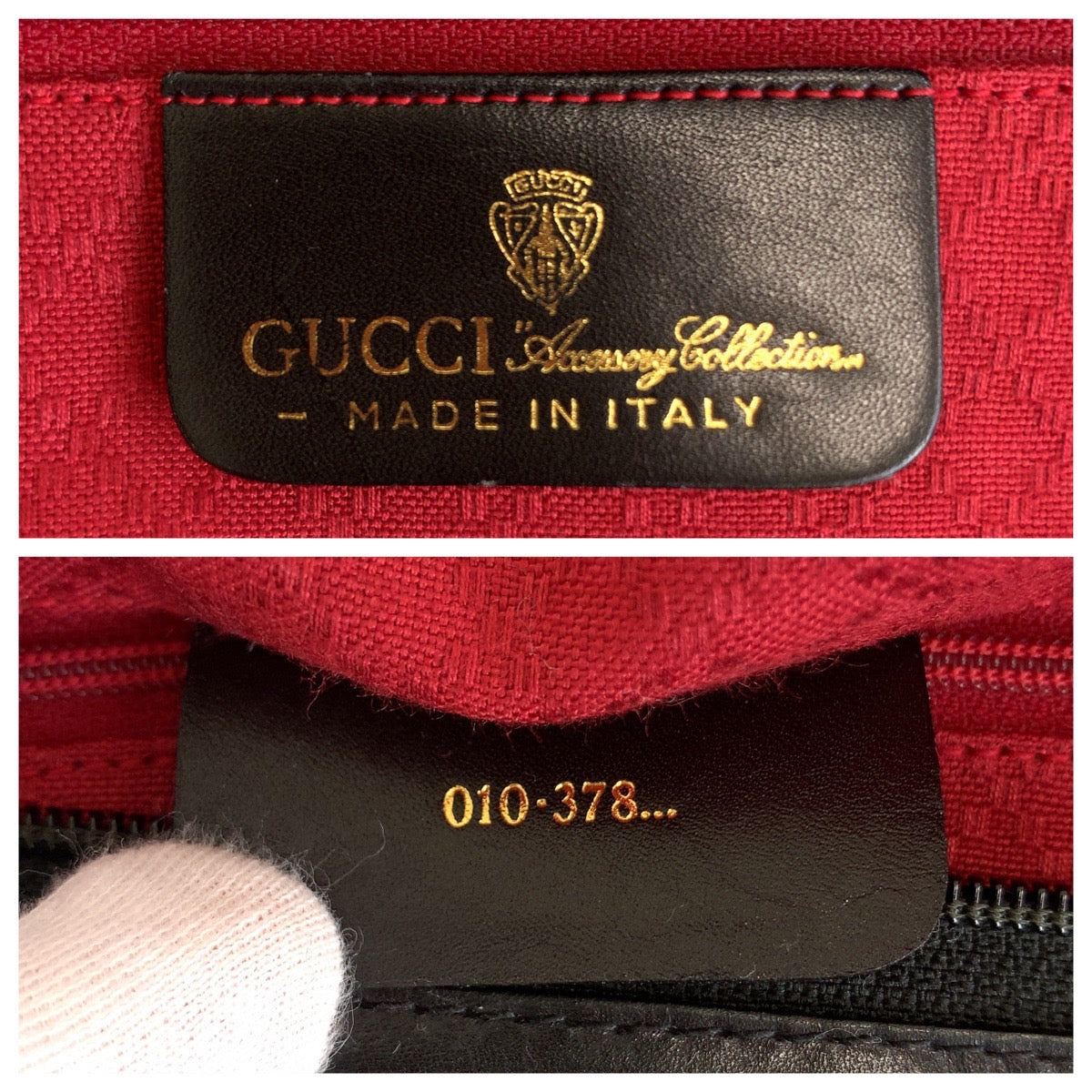 Gucci Vintage GG Canvas Leather Shoulder Bag