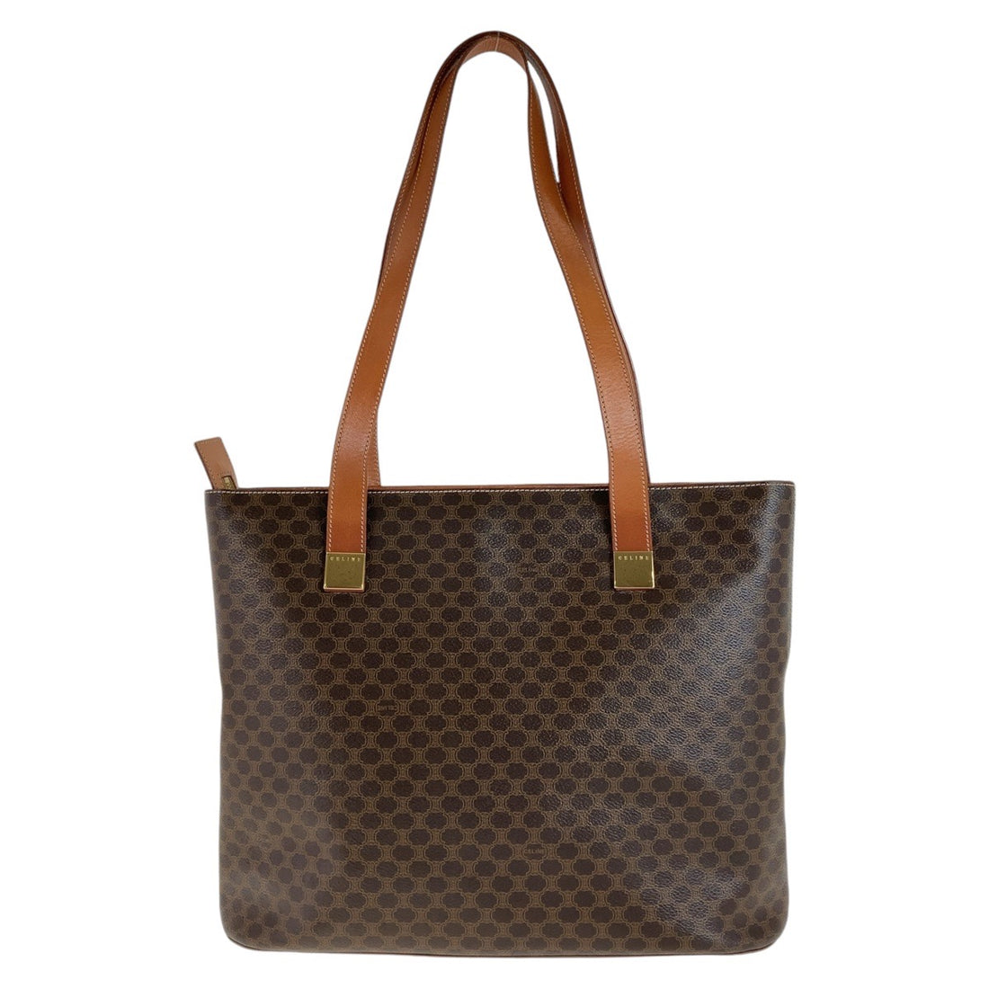 Celine Vintage Macadam PVC Leather Tote Bag