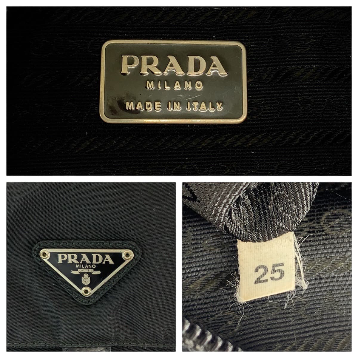 Prada Nylon Tessuto Triangle Logo Messenger Bag