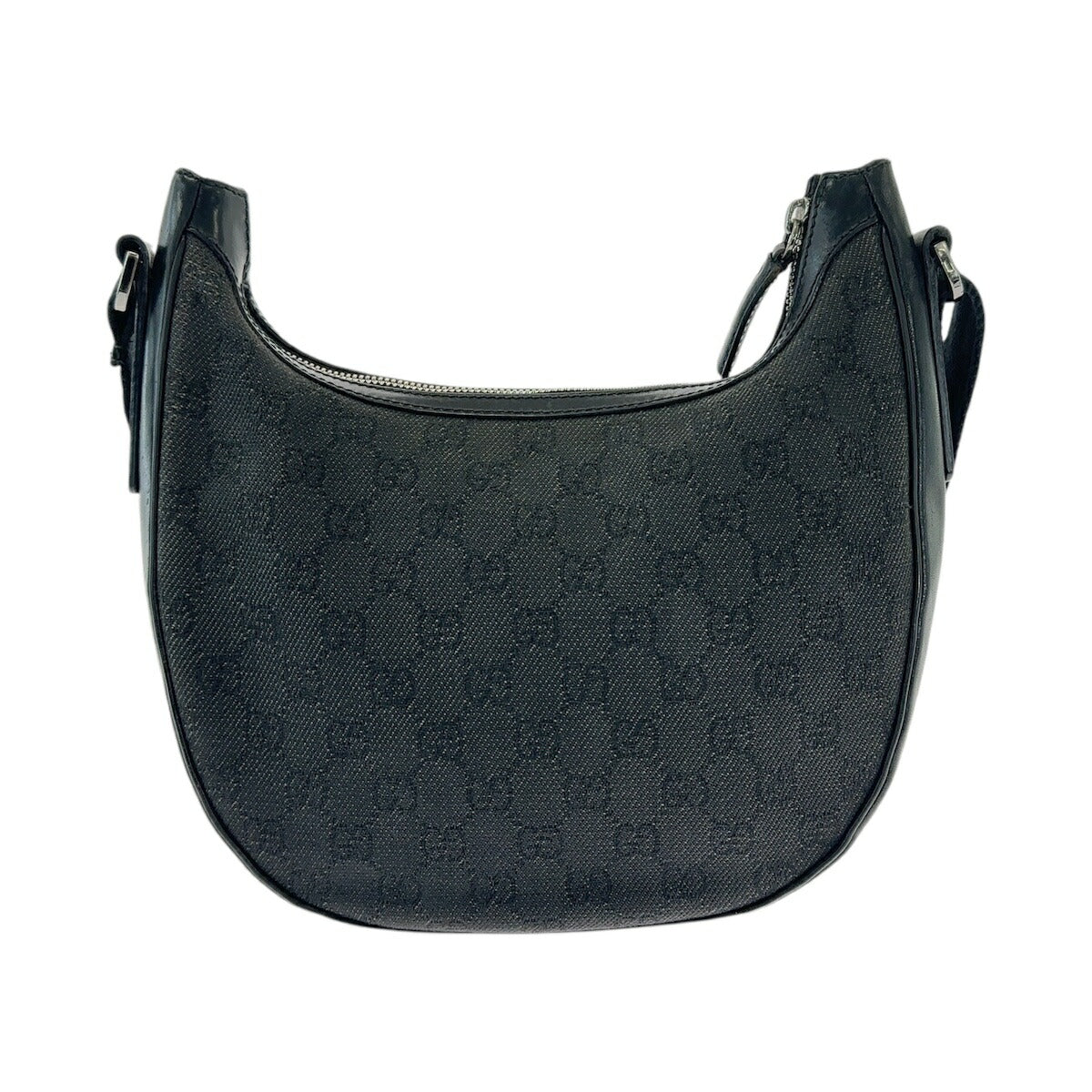 Gucci Black GG Canvas Hobo Shoulder Bag