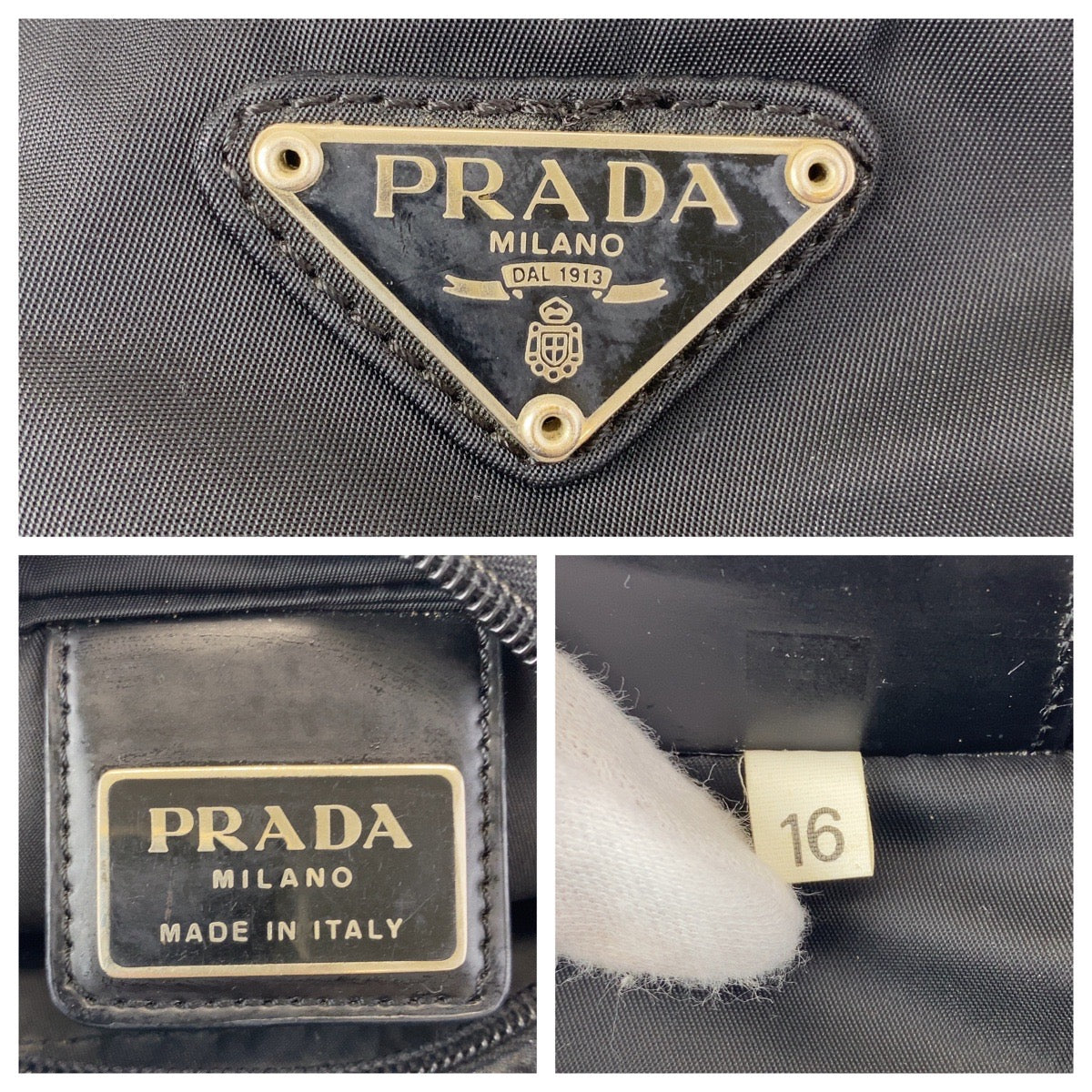 Prada Nylon Tessuto Triangle Logo Shoulder Bag