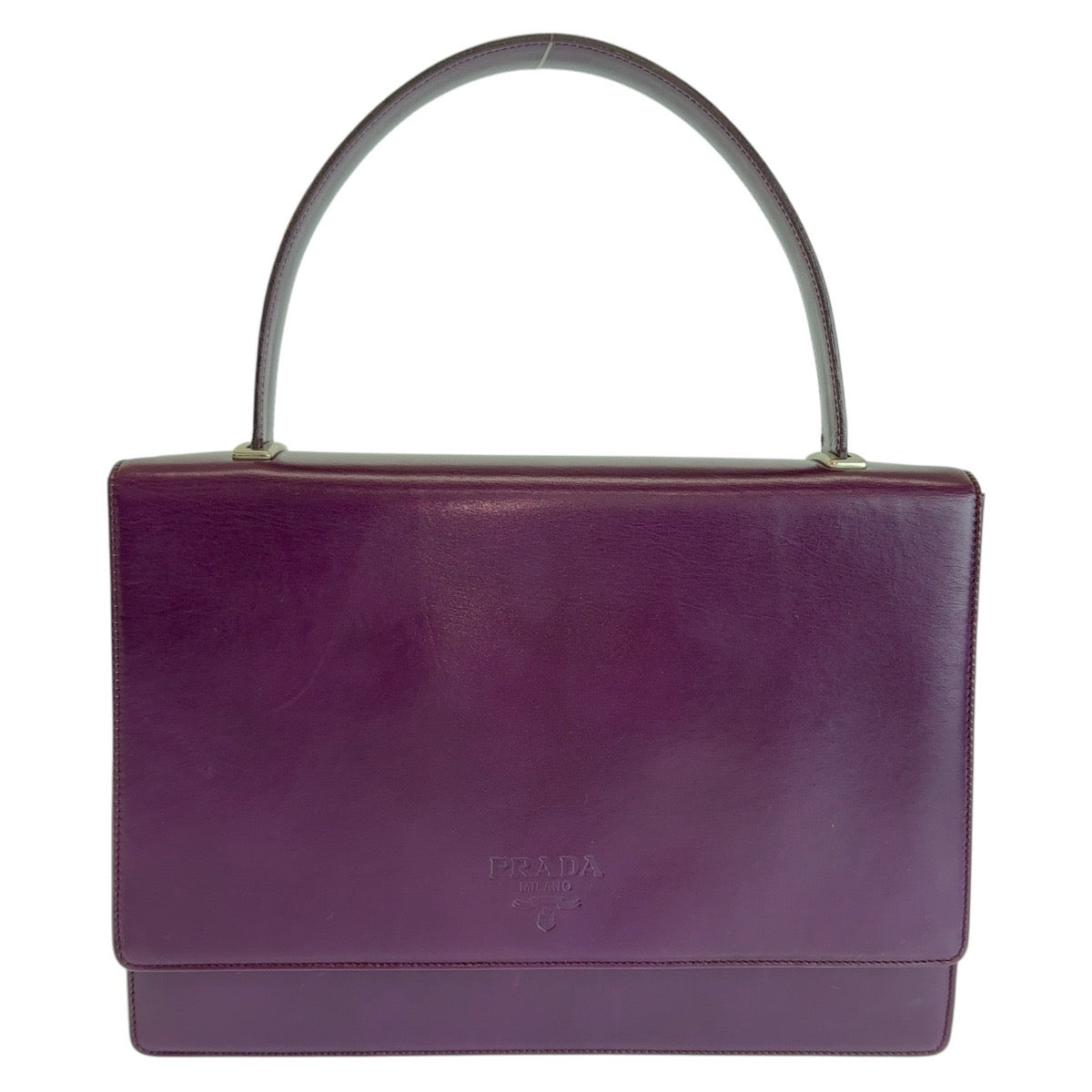 Prada Embossed Logo Leather Handbag